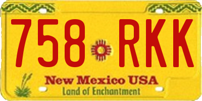 NM license plate 758RKK