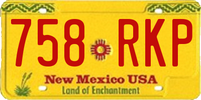 NM license plate 758RKP