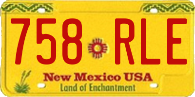 NM license plate 758RLE