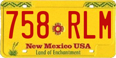 NM license plate 758RLM