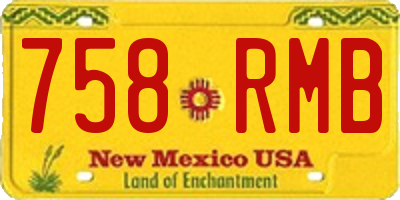 NM license plate 758RMB