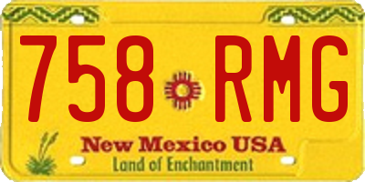 NM license plate 758RMG