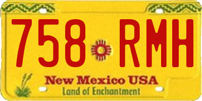 NM license plate 758RMH