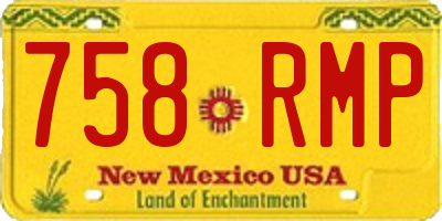 NM license plate 758RMP