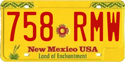 NM license plate 758RMW