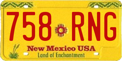 NM license plate 758RNG