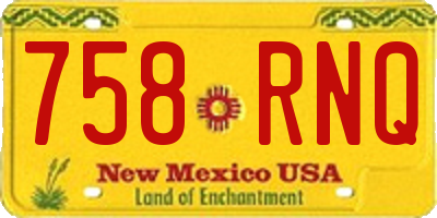 NM license plate 758RNQ