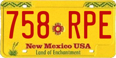 NM license plate 758RPE