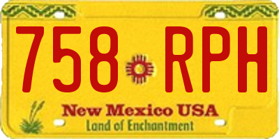 NM license plate 758RPH