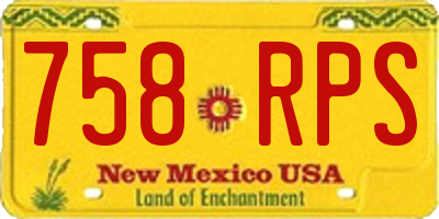 NM license plate 758RPS