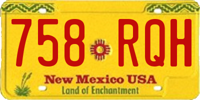 NM license plate 758RQH