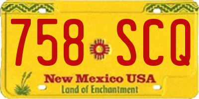 NM license plate 758SCQ