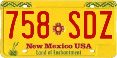 NM license plate 758SDZ