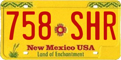 NM license plate 758SHR