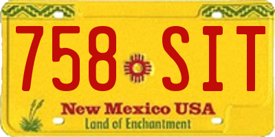 NM license plate 758SIT