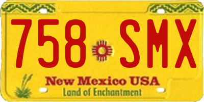 NM license plate 758SMX