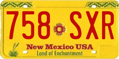 NM license plate 758SXR