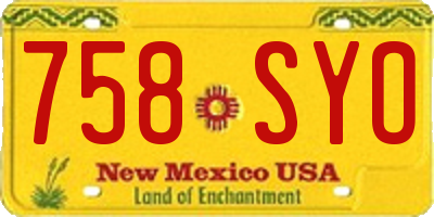 NM license plate 758SYO