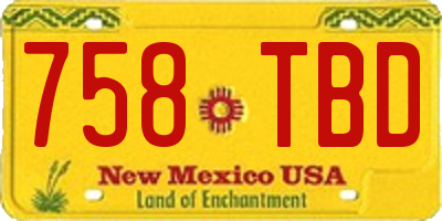 NM license plate 758TBD
