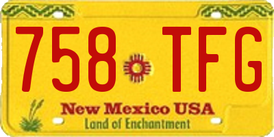 NM license plate 758TFG