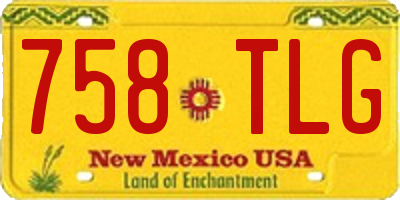 NM license plate 758TLG