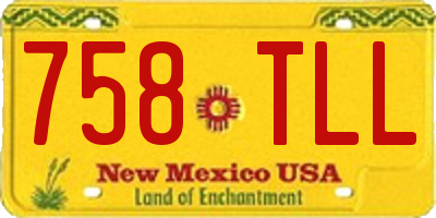 NM license plate 758TLL