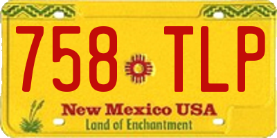 NM license plate 758TLP