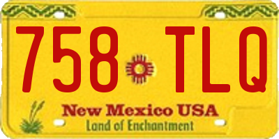 NM license plate 758TLQ