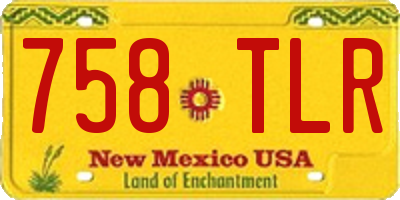 NM license plate 758TLR