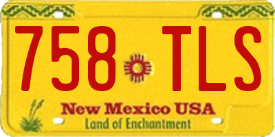 NM license plate 758TLS