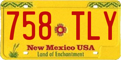 NM license plate 758TLY