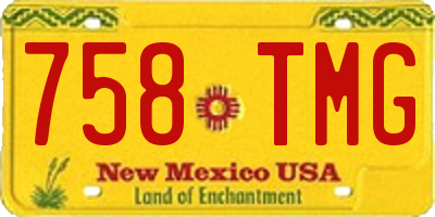 NM license plate 758TMG
