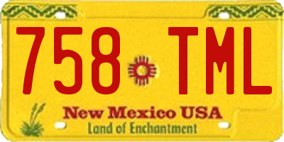 NM license plate 758TML