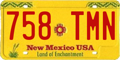 NM license plate 758TMN