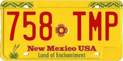 NM license plate 758TMP