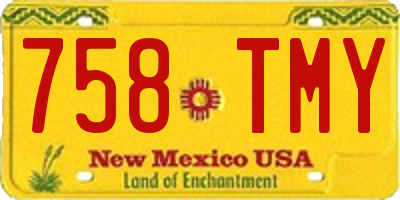 NM license plate 758TMY