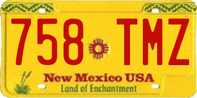 NM license plate 758TMZ