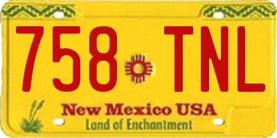 NM license plate 758TNL