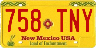 NM license plate 758TNY