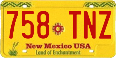 NM license plate 758TNZ