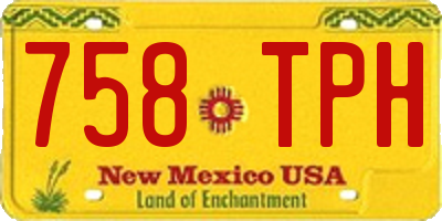 NM license plate 758TPH