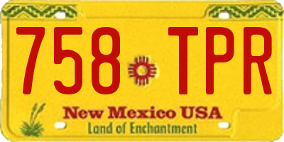NM license plate 758TPR