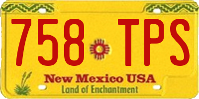 NM license plate 758TPS