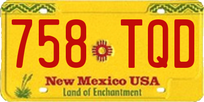 NM license plate 758TQD
