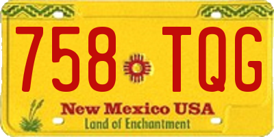 NM license plate 758TQG