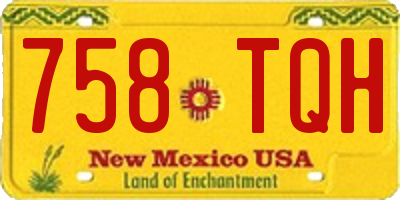 NM license plate 758TQH