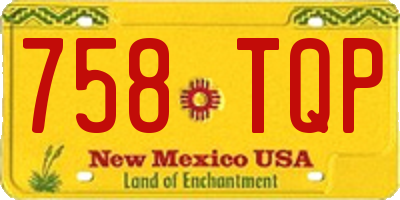 NM license plate 758TQP