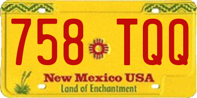 NM license plate 758TQQ