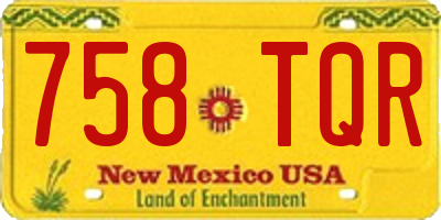 NM license plate 758TQR