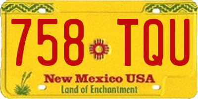 NM license plate 758TQU